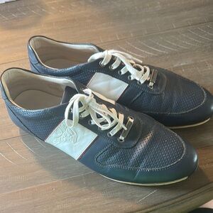 Versace Collection Men's Navy and White Sneakers